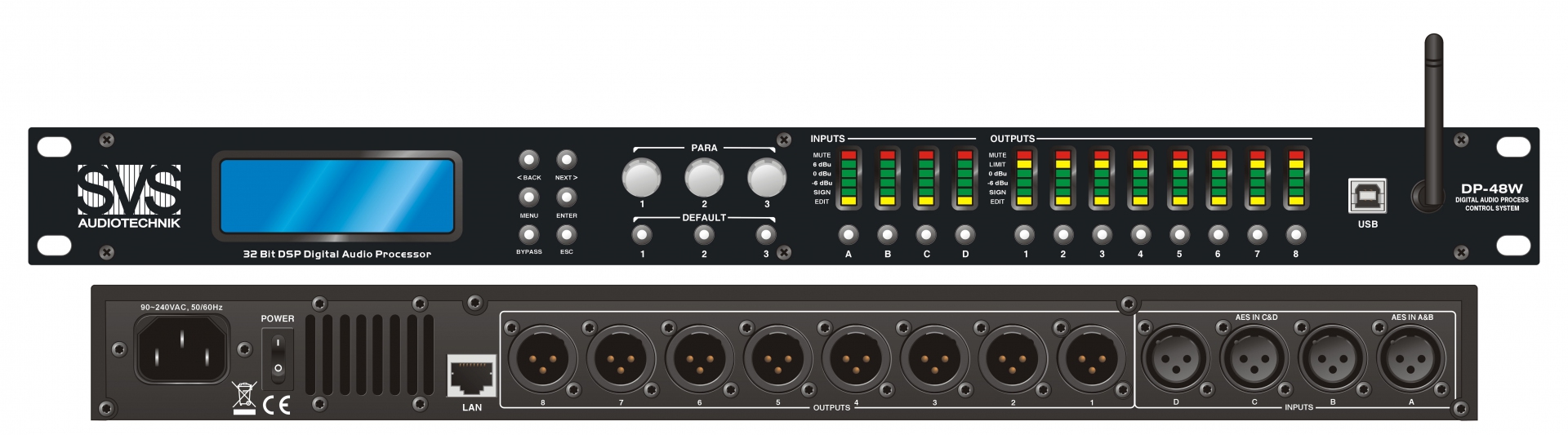 SVS Audiotechnik DP-48W Цифровой процессор: 4 входа 8 выходов в Башкортостане