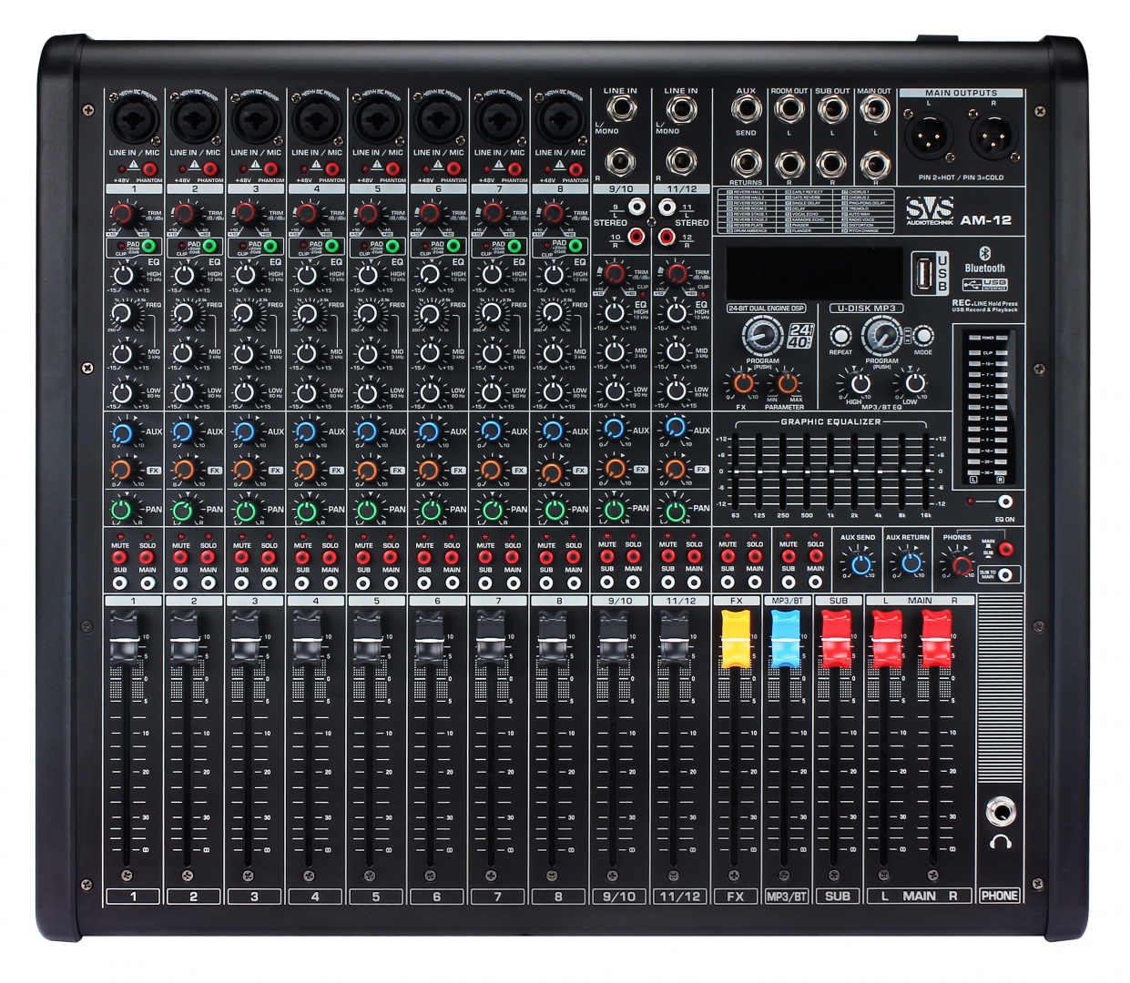 SVS Audiotechnik mixers AM-12 Микшерный пульт аналоговый, 12-канальный в Башкортостане