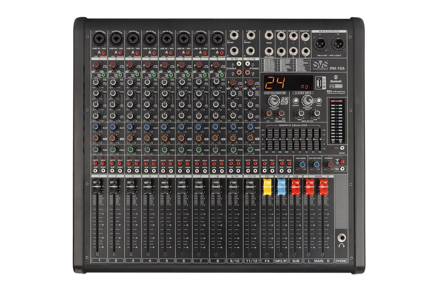 SVS Audiotechnik mixers PM-12A Активный аналоговый микшерный пульт, 12-канальный в Башкортостане